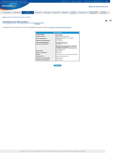 banco mercantil en línea